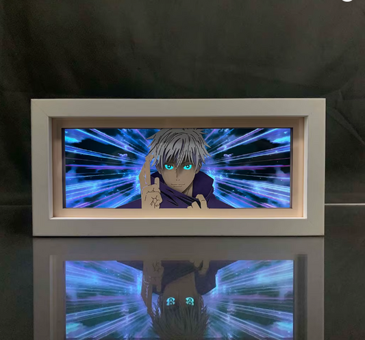 Anime LED Shadow Box Display – RGB Color Changing 3D Light Frame | Gaming Room & Desk Decor