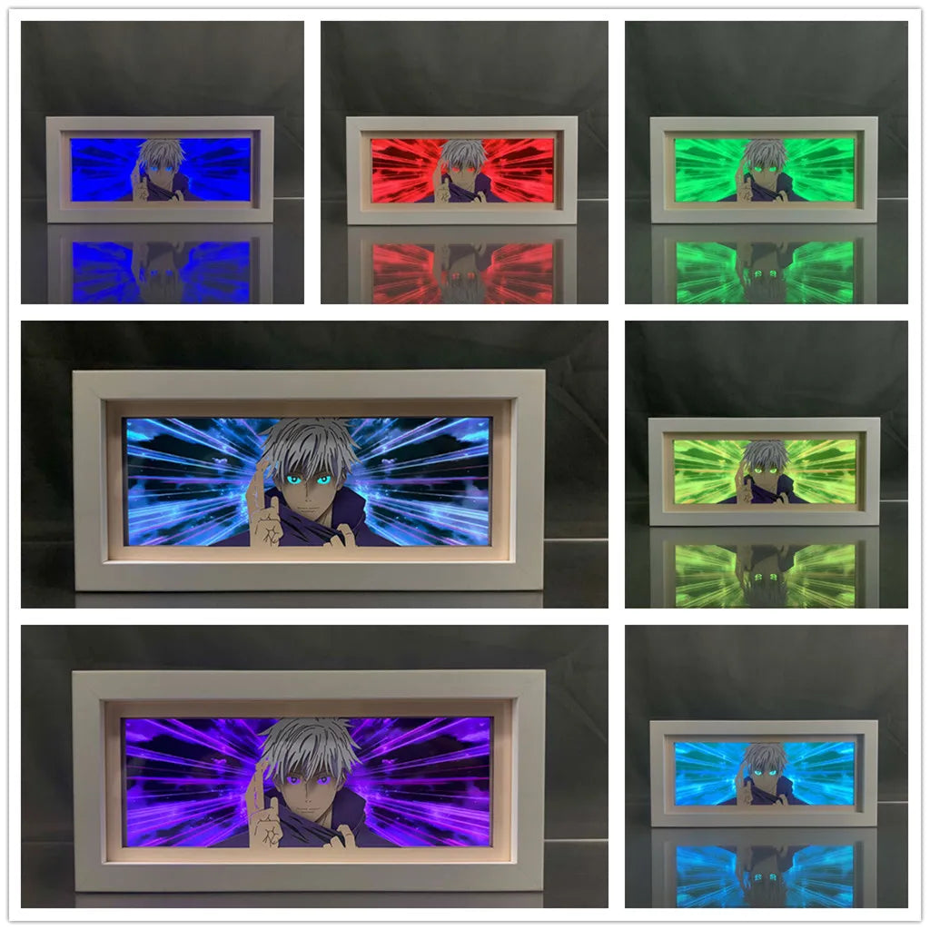 Multi With Remote Emitting Color Anime LED Light Box Night Light – 3D Paper Cut Lamp